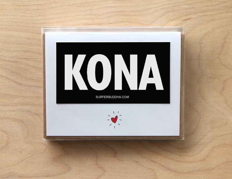 #C-818 KONA - GREETING CARD AND VINYL STICKER - ©808MANA - BIG ISLAND LOVE LLC - ALL RIGHTS RESERVED