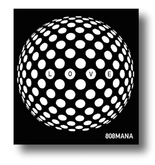 #915 SPHERE OF LOVE - VINYL STICKER - ©808MANA - BIG ISLAND LOVE LLC