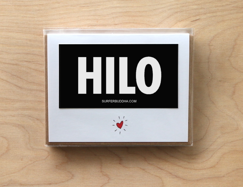 #C-817 HILO - GREETING CARD AND VINYL STICKER - ©808MANA - BIG ISLAND LOVE LLC - ALL RIGHTS RESERVED