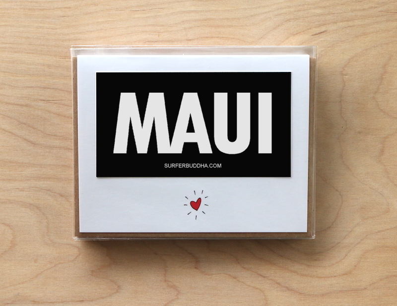 #C-819 MAUI - GREETING CARD AND VINYL STICKER - ©808MANA - BIG ISLAND LOVE LLC