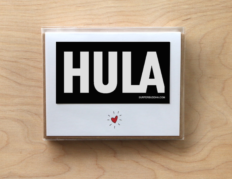 #C-821 HULA - GREETING CARD AND VINYL STICKER - ©808MANA - BIG ISLAND LOVE LLC